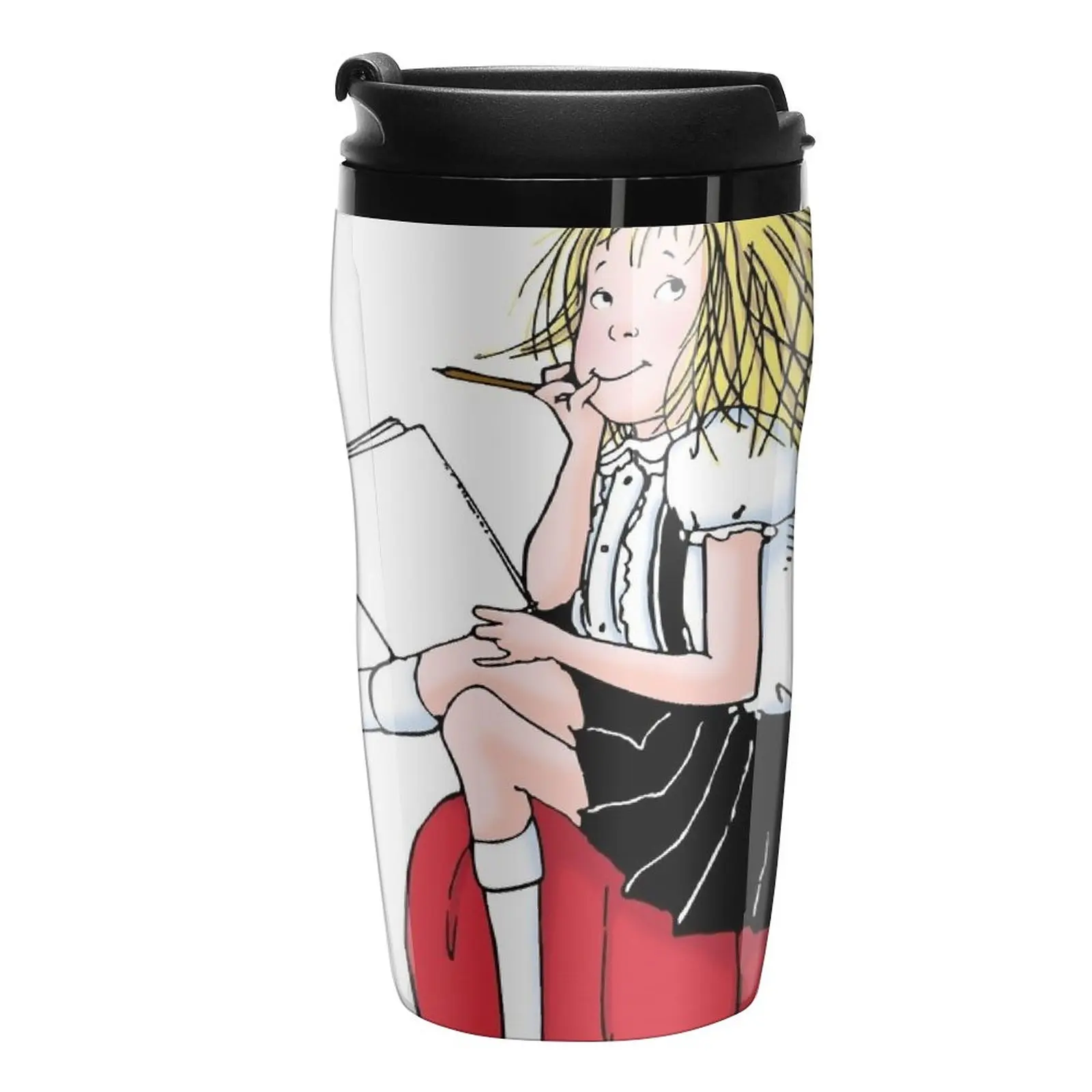 

New Eloise thinking about what to write Travel Coffee Mug Coffee Bowl Espresso Mug Pretty Coffee Cup Tea Cup