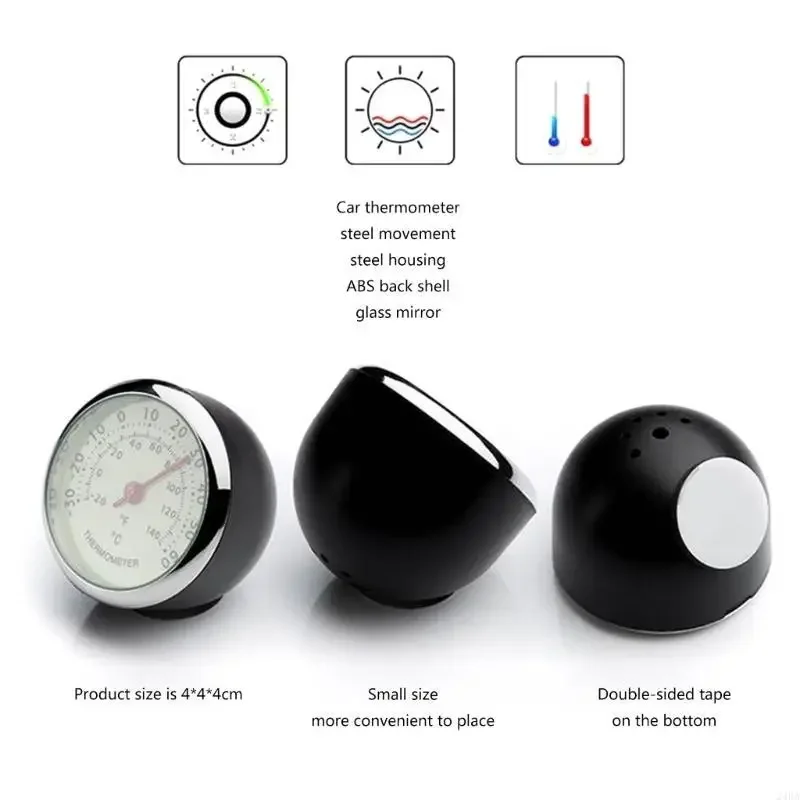 Car-Styling Thermometer Mini Car Decoration Luminous Temperature Gauge Meter
