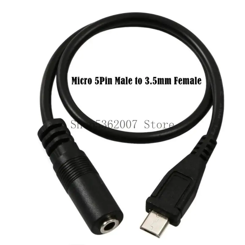 محول صوتي قصير الحبل micros usb ذكر إلى موصلات أنثى 3.5 ملم للمنزل 40JB