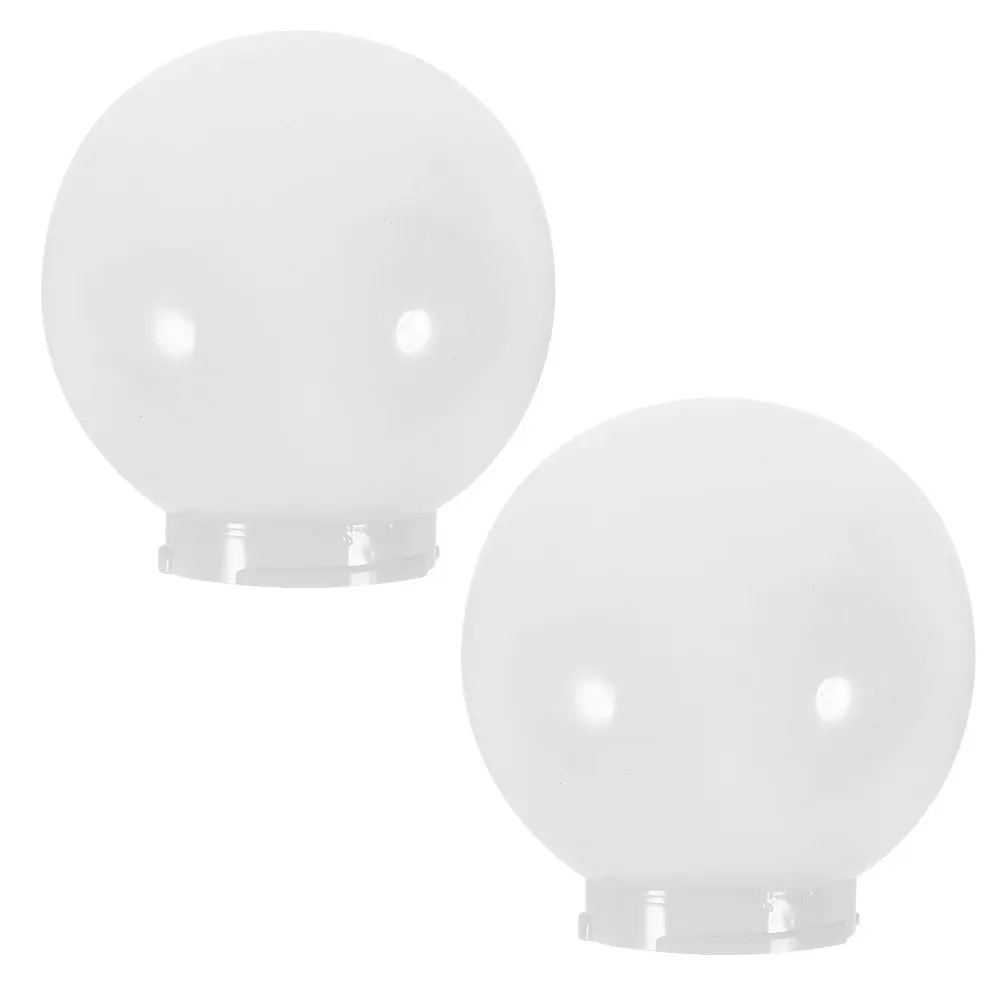 2Pcs Spherical Lampshade Acrylic Globe Light Cover for Outdoor Fixture Replacement Warm Ambience Decor Lamp Shade Cover Lamp