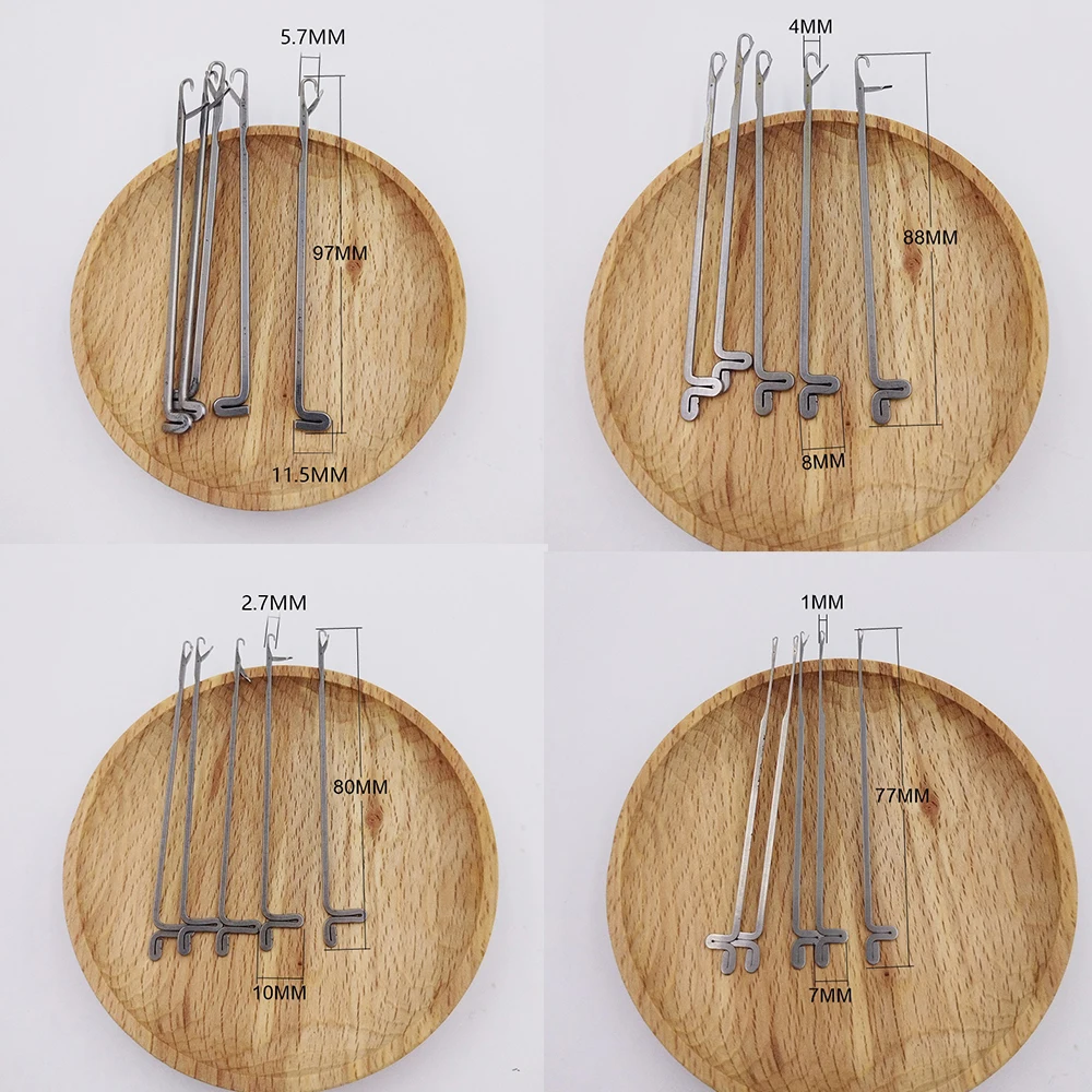 

6/12PCS Crochet Threading Needle Home DIY Hand Knitting Tool Beaded Needle Carpet Crochet With Tongue Crochet