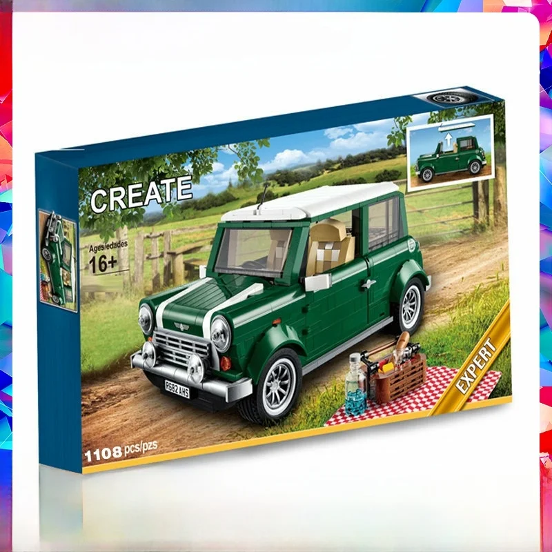 

Creative Cooper Car Building Blos Игрушка в подарок в сборе Головоломка Eonal Plastic Blos для детей и взрослых