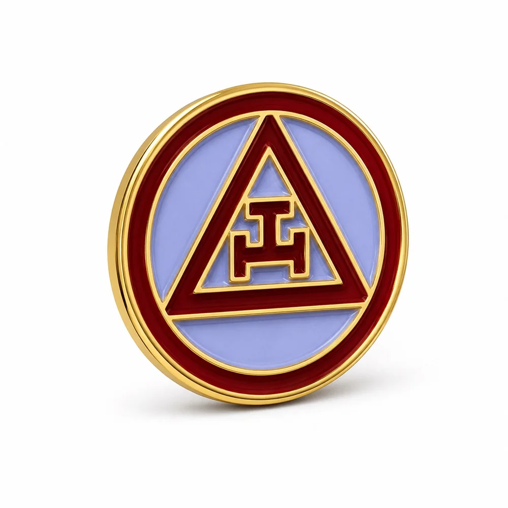 Royal Arch Circle Masonic Lapel Pin Gold Metal Masonic Brooch Badge Elegant Fashion Suit Jacket Accessories Gifts