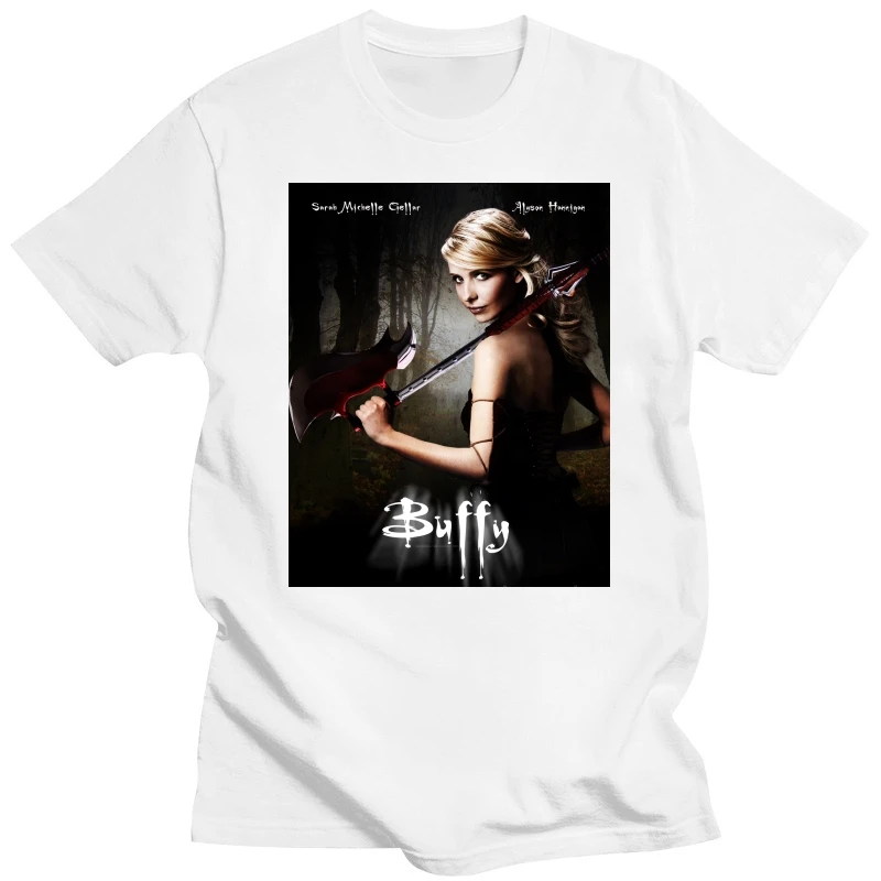 Design Buffy Poster Tops Shirt For Adult High Quality Crewneck 100% Cotton Short Sleeve T Shirt New Coming Design T-shirts