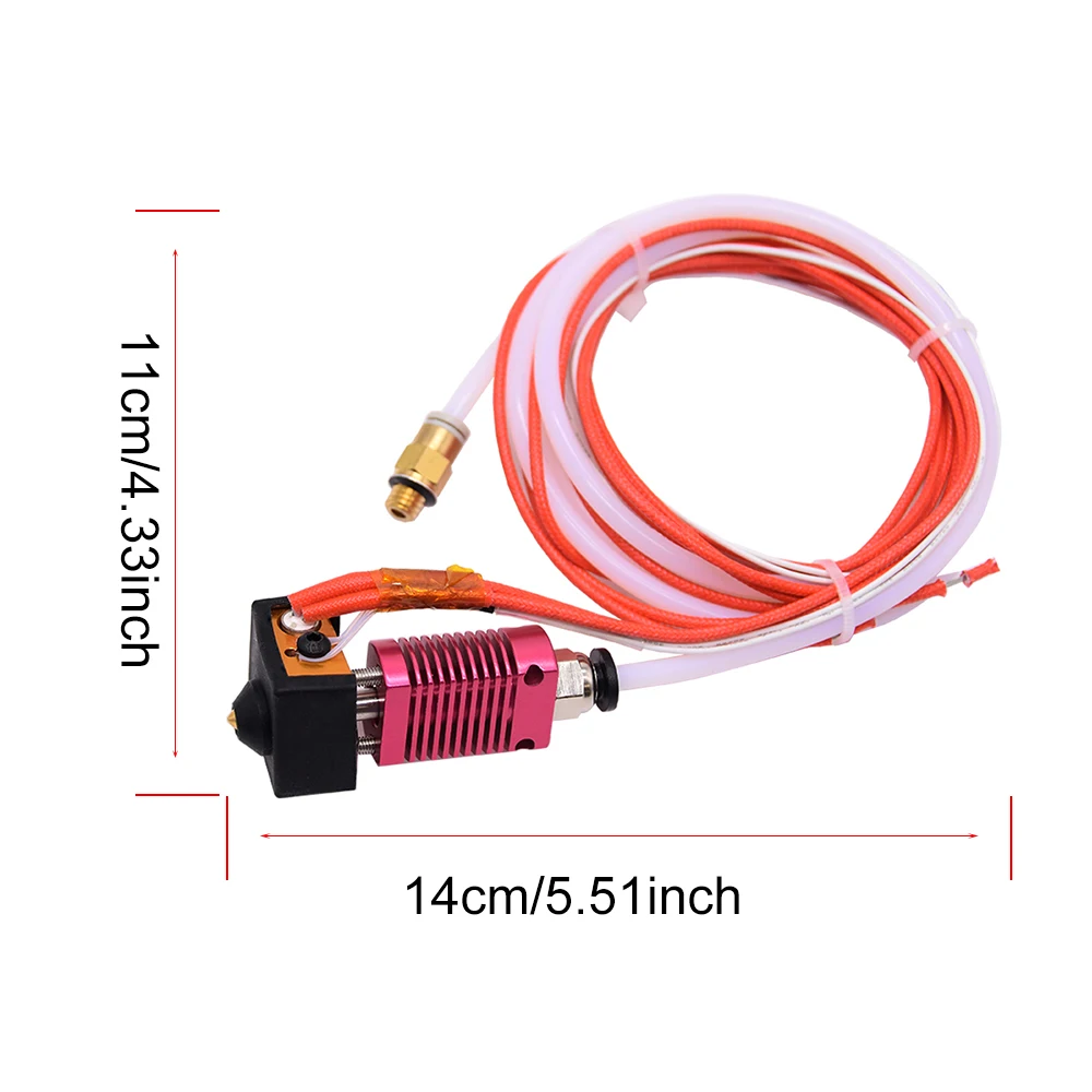 3D Printer Ender 3 Metal J-Head CR10 MK8 Hotend Extruder Kit Heat Block Nozzle Heater Thermistor for CR10s Pro Ender3 V2 Ender 5 view 4