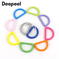 50Pcs 15-38mm Plastic D Ring Buckle Adjust Bag Strap Clasp Connect Keychain Webbing Dog Collar Hanger DIY Decorative Accessories