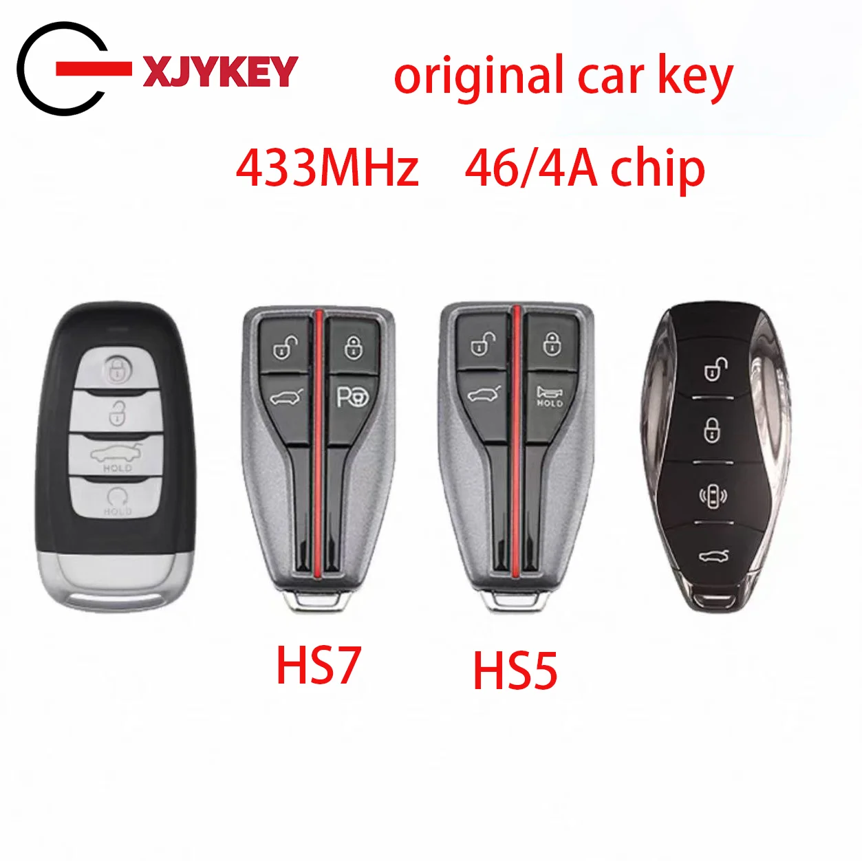 

XJY Original Car Keyless Remote Key 433Mhz for HONGQI H5 H7 H9 L5 HS5 HS7 HS9 E-HS3 E-HS9 HS5 HQ9 Car Smart Remote Key