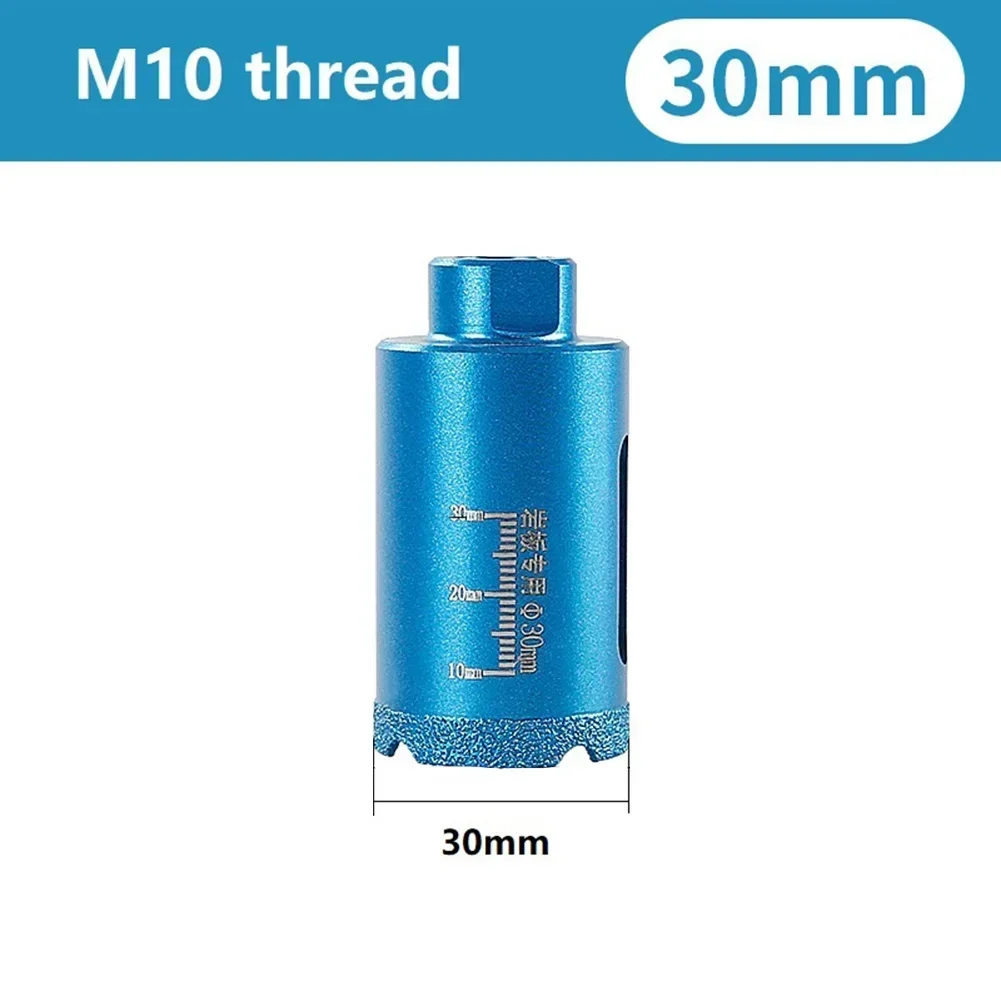 High Performance Vacuum Brazed Diamond Core Drill Bit for Ceramic Tile Marble and Stone with M10 Thread 60mm Total Height