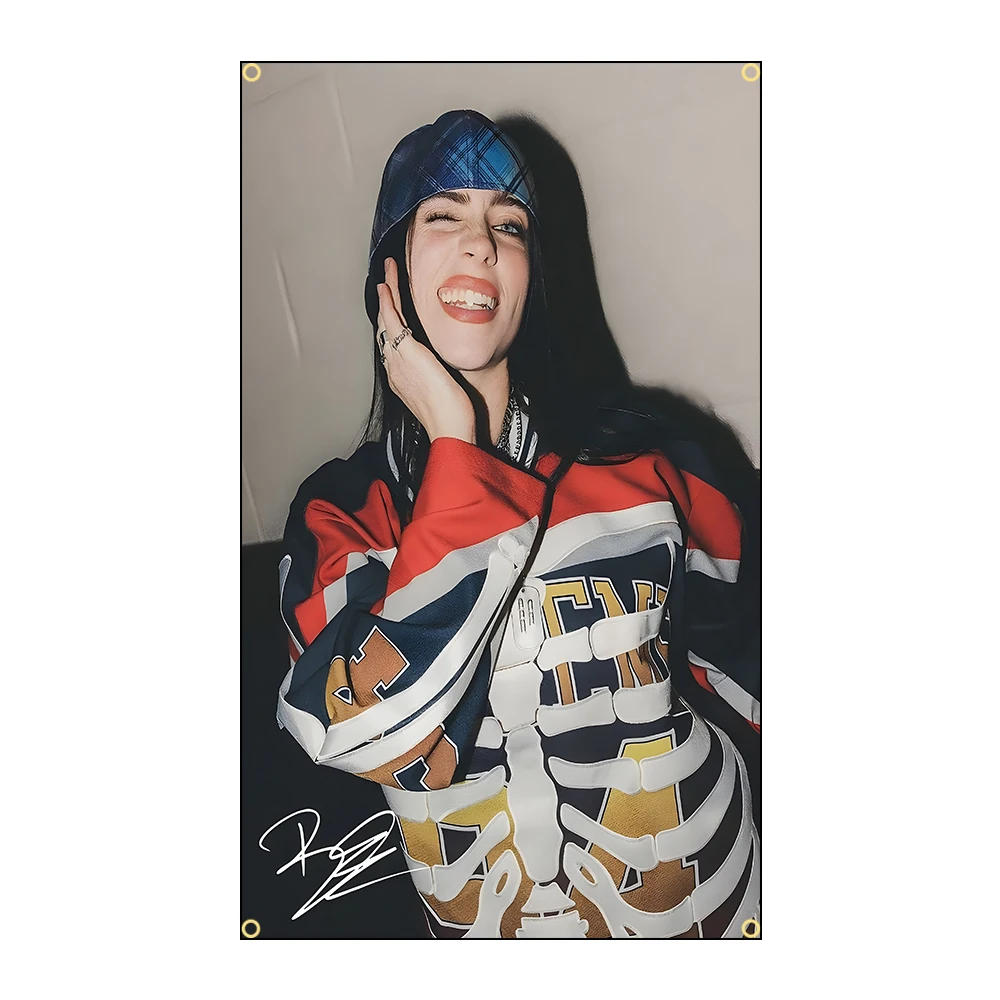 لافتة طباعة رقمية من البوليستر بطول 3 × 5 أقدام سعيدة من أي وقت مضى لتزيين نسيج جدار غرفة النوم