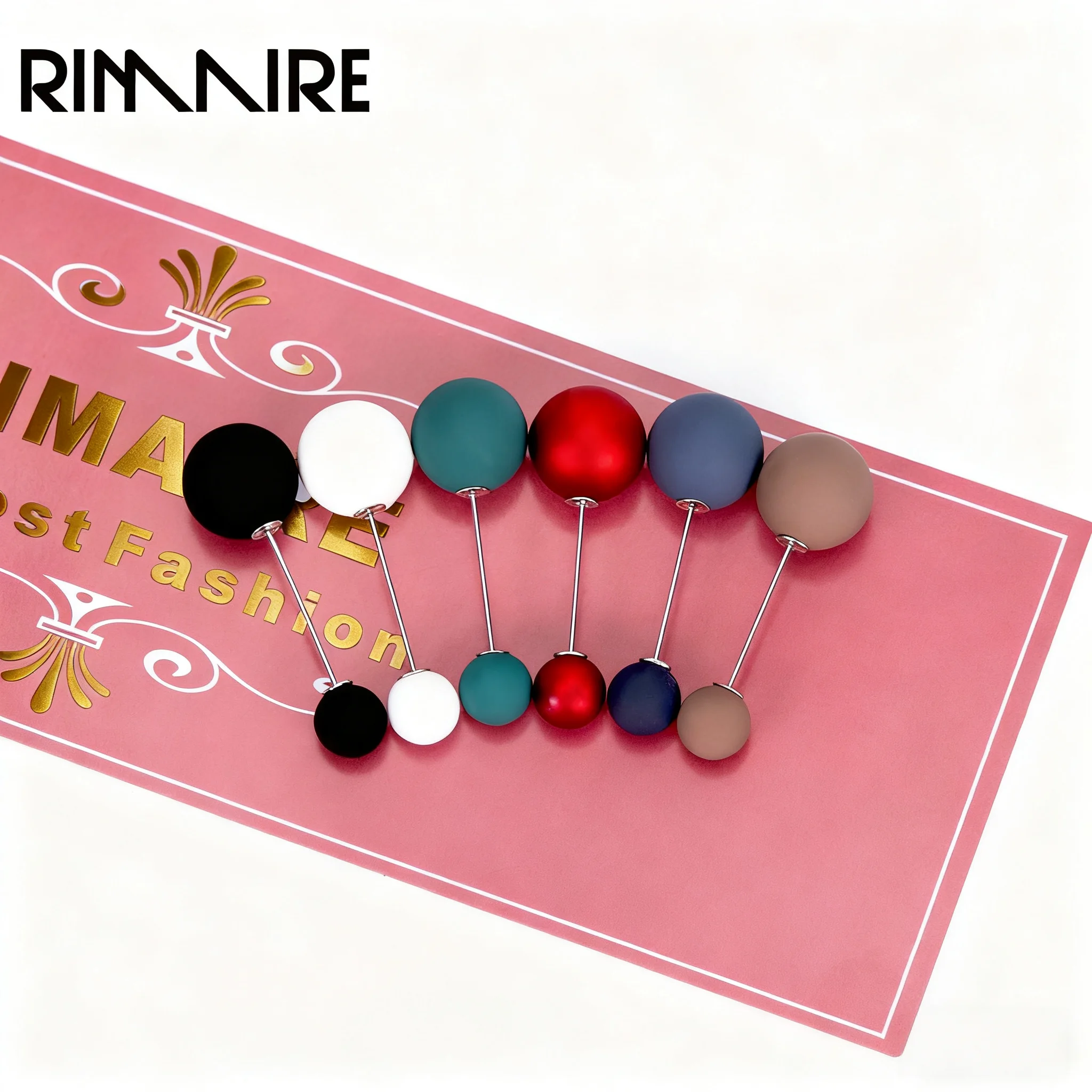 RIMAIRE 12 pairs of circular heart-shaped silk scarf buckles, suitable for various headscarf combinations