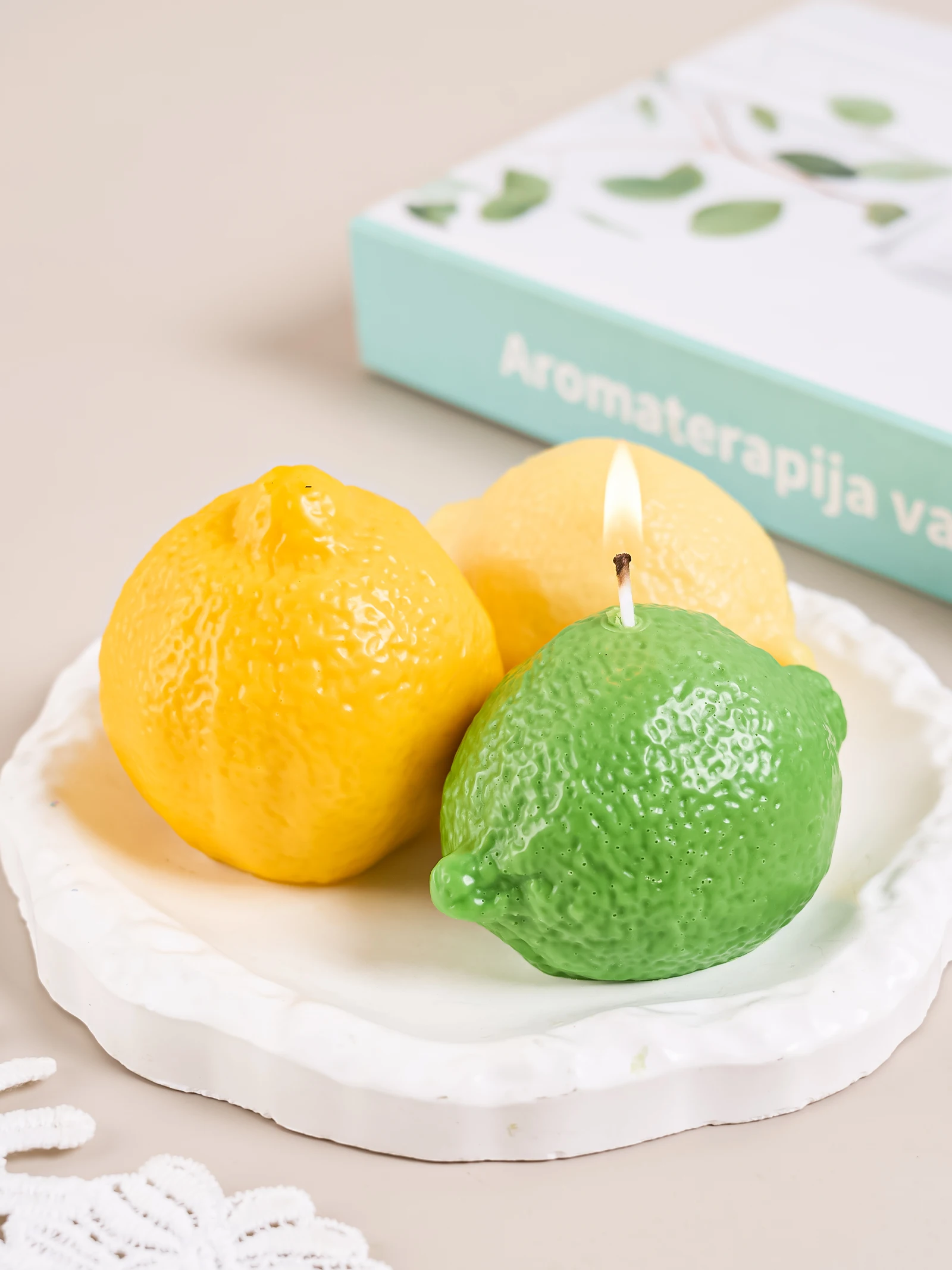 시뮬레이션 레몬 실리콘 몰드 3D 과일 향기로운 양초  - Soap Making Additives 리뷰 및 가격