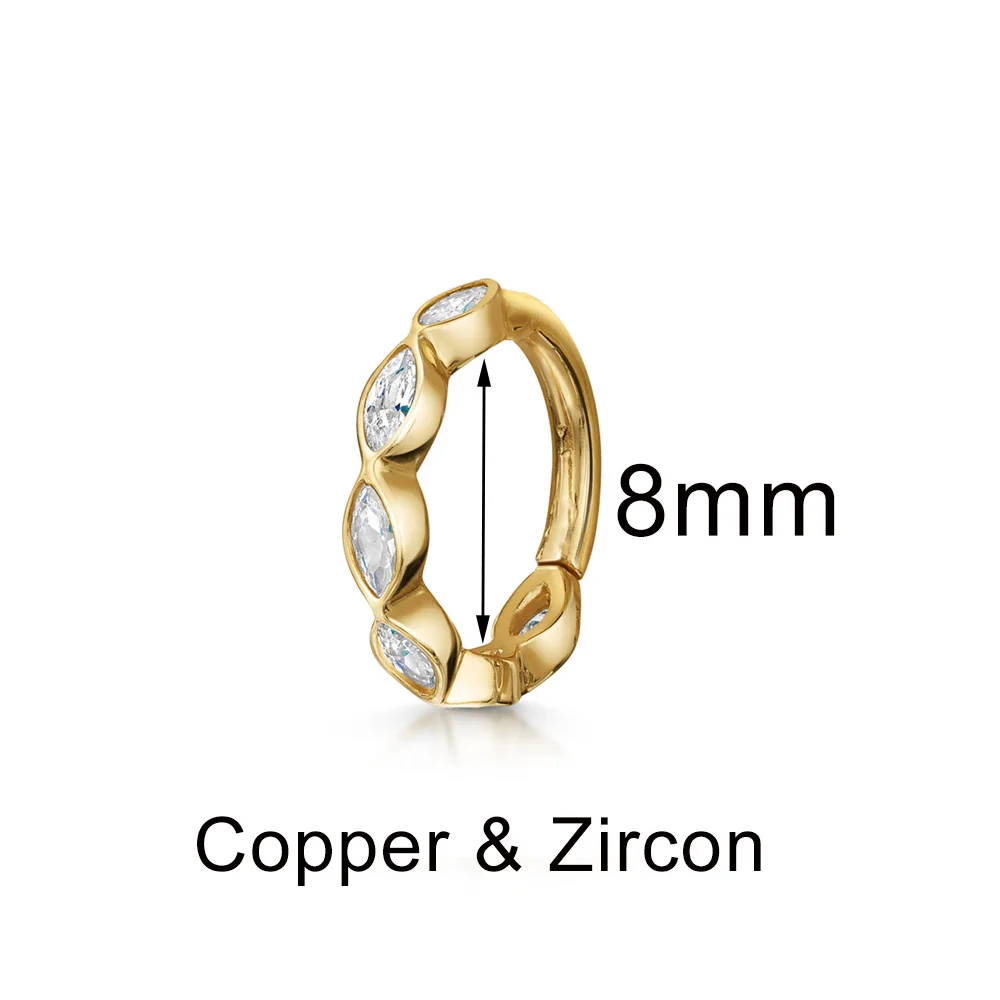 Daith Helix Flache Piercing-Ohrstecker für Frauen aus Edelstahl, Schraub-Ohrring für Knorpel, Tragus, Conch, Ohrläppchen, Modeschmuck – Detail 13
