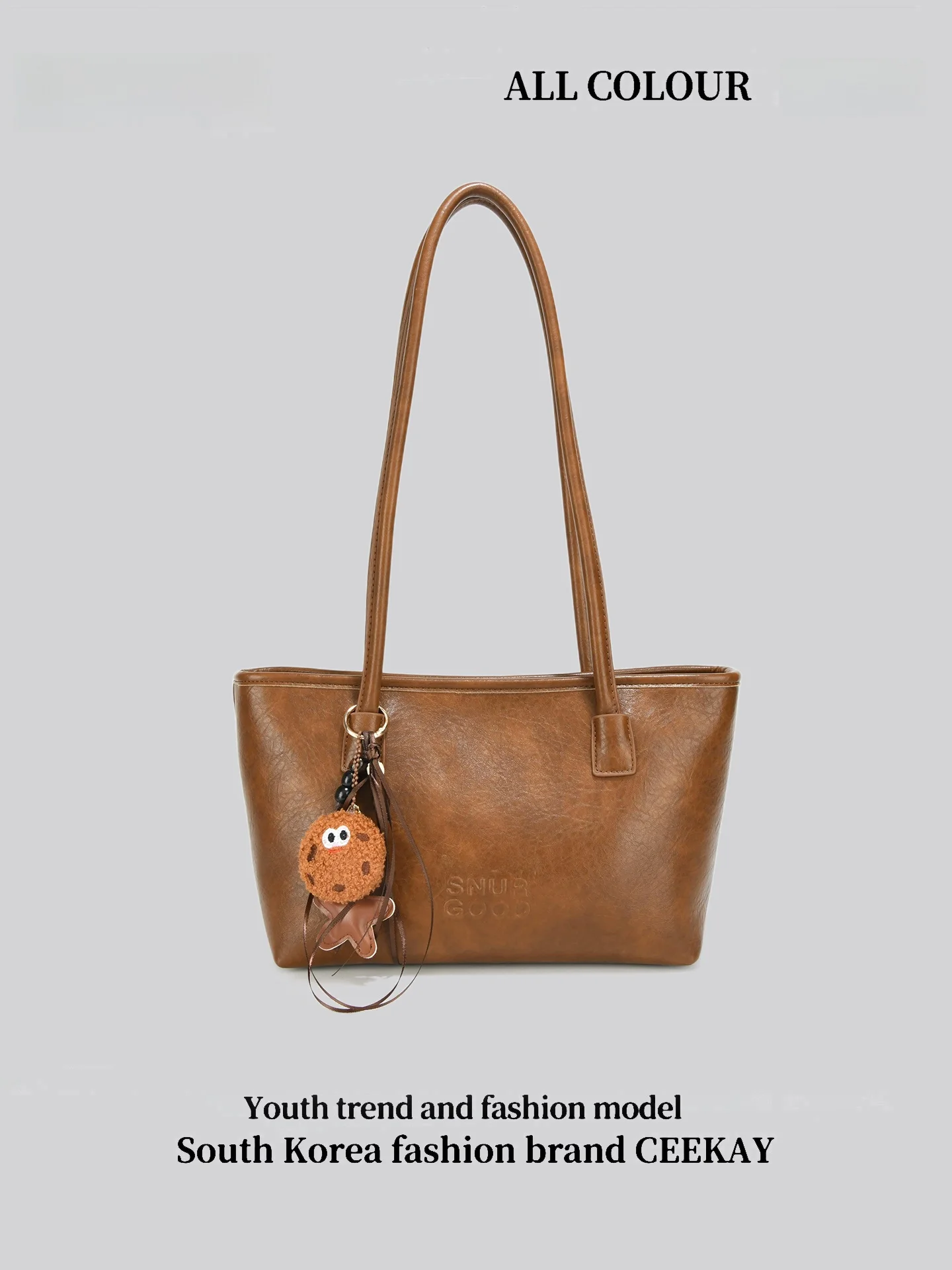 Ceekay Original Vintage Tote Bag Women's 2026 New High-End Large Capacity Commuter Bag Single Shoulder Bag Casual Simple Style