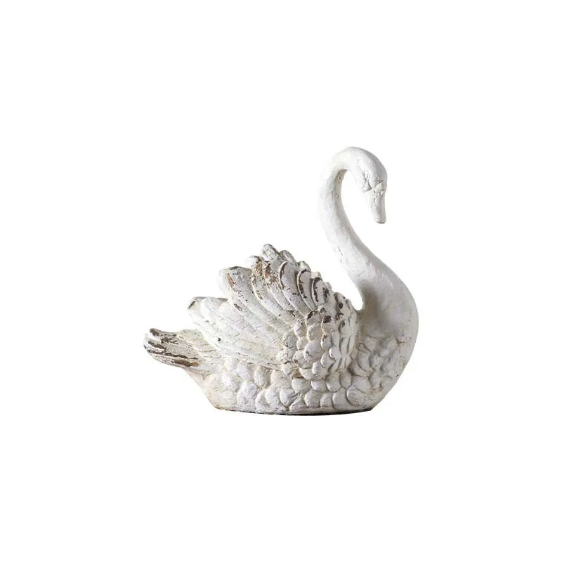 French court style tabletop ornament outdoor garden swan flower pot Roman column old decoration household potted plants