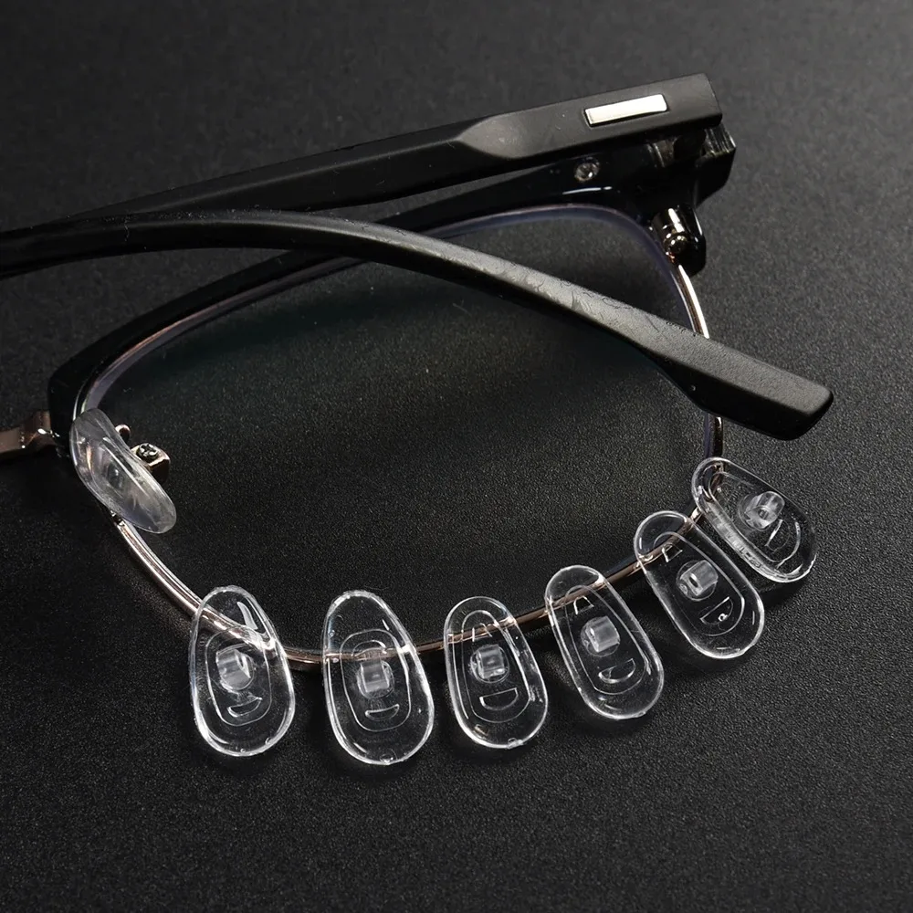 DIY Air Chamber Klare Oval Brillen Nase Halterung Silikon Nase Pads Brillen Halterung Anti-drop Sonnenbrille Gläser Zubehör