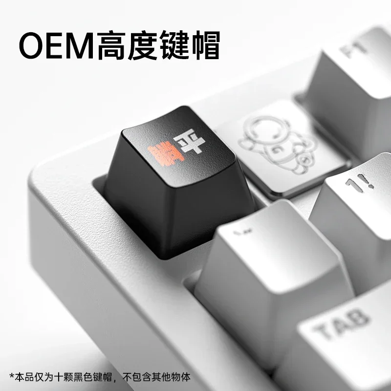 

Migrant worker keycap personality PBT sublimation mechanical keyboard cross shaft universal OEM height 10 keys FIHI75