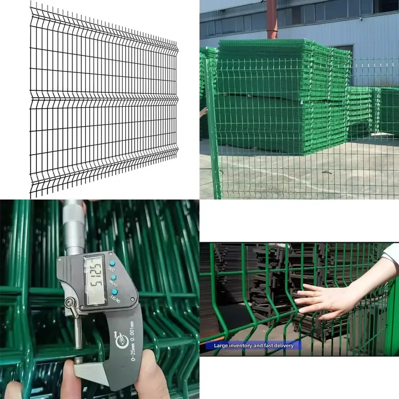 Easy Assemble Wrought Iron Fence Mesh Door 3D Curved Welded Garden Courtyard Home Security Wire Mesh Panel