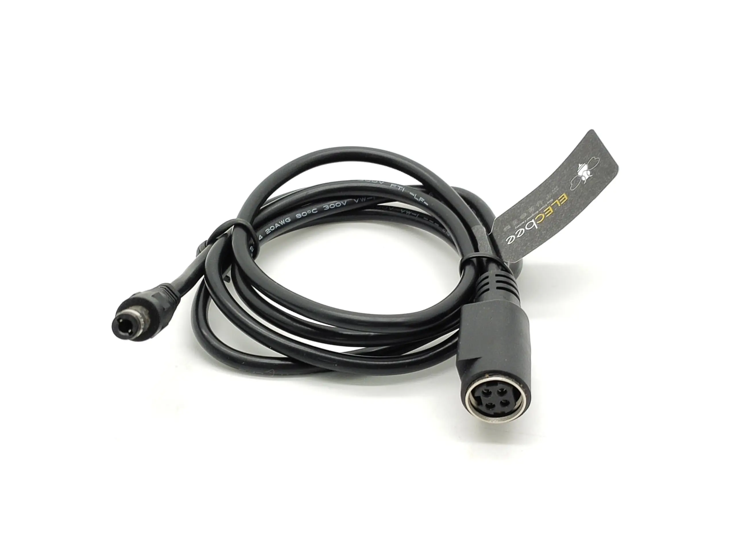 4 Pin Din Plug to 5.5/2.5mm Jack Adapter Power Cord for CCTV, LED Strip, LCD Monitor