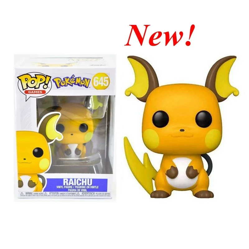 ใหม่ FUNKO POP Pikachu Series eevee #577 #643 raichu 645 mew #843ตุ๊กตาไวนิล Charizard ตุ๊กตาขยับแขนขาได้ของเล่นโมเดล PVC สำหรับเด็กเป็นของขวัญ