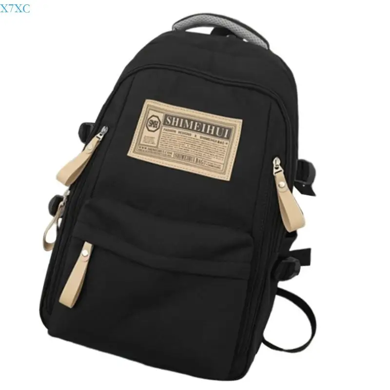 

X7XC Школьный рюкзак с несколькими отделениями для подростков и взрослых, большая вместительная студенческая сумка для книг на и