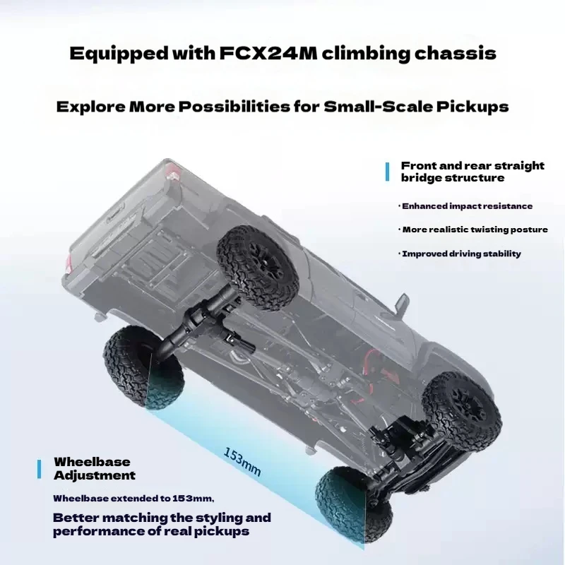 รถบังคับวิทยุ Fms New 1/24 Fms Fcx24m แชสซีจำลอง รถปีนเขาบังคับวิทยุ รถออฟโรดบังคับวิทยุ ของเล่นบังคับวิทยุสำหรับเด็กผู้ชาย