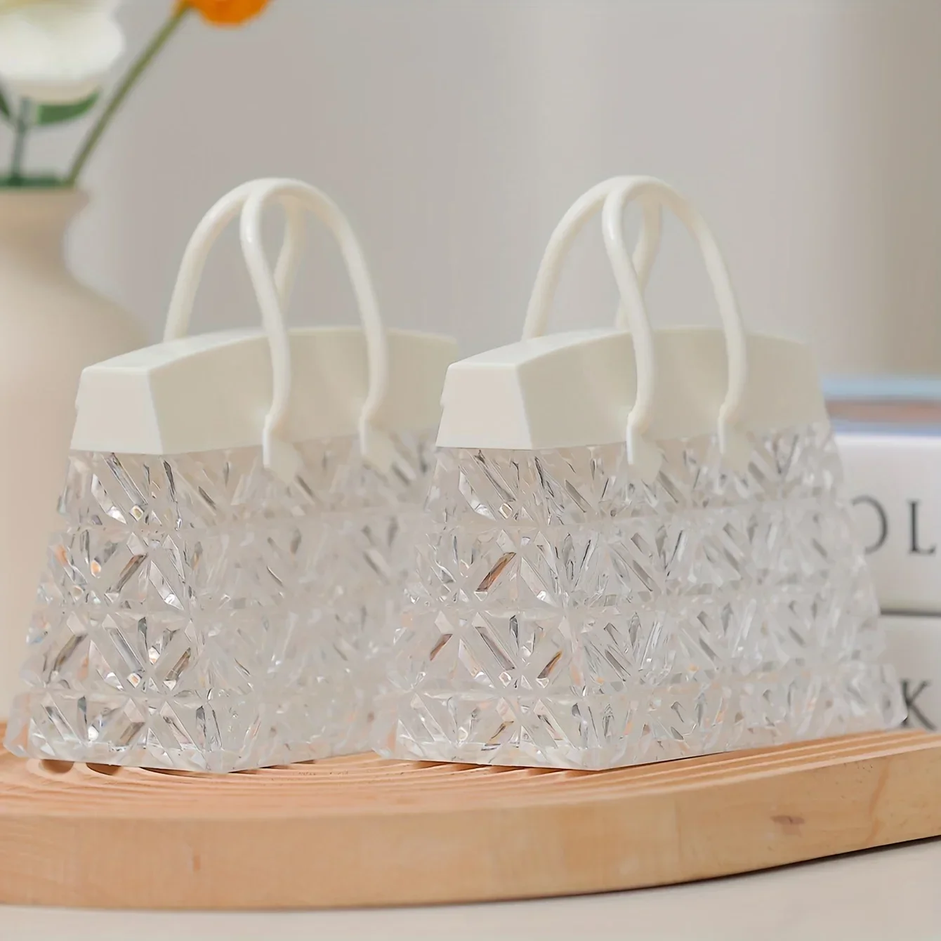 Fashion LED Table Lamp - Leather Texture with USB-C Charging Port