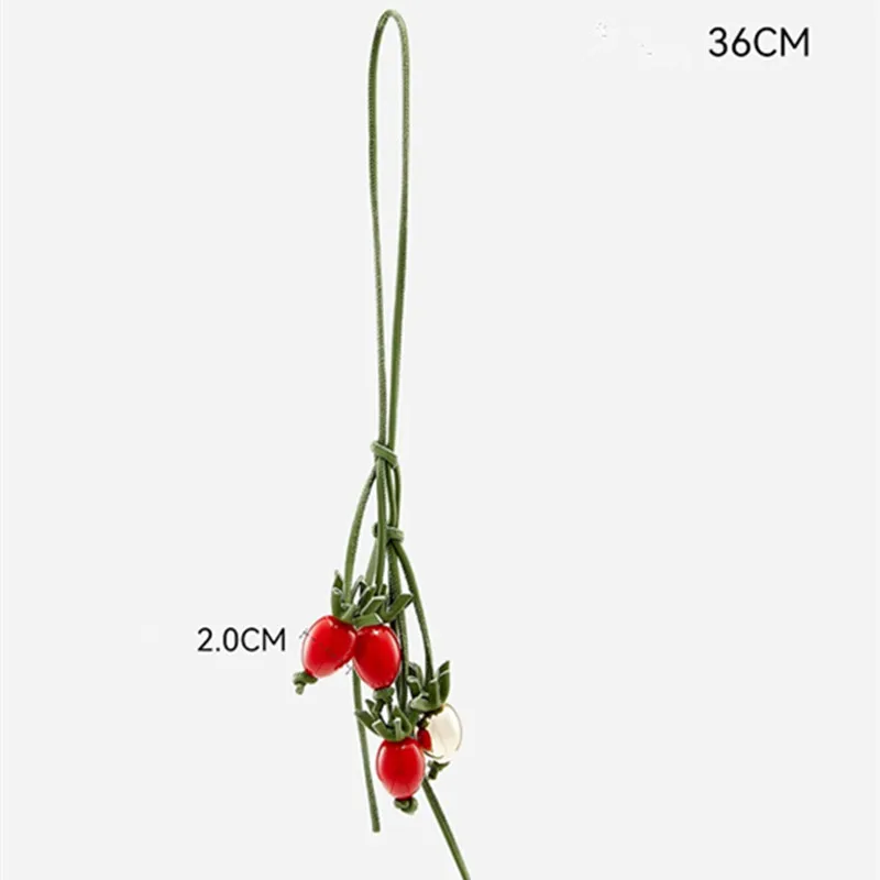 Ciondolo per borsa Squisito ciondolo a forma di frutta, pomodoro, fragola, donna, tutto-fiammifero, carino, zaino, ciondolo, accessori per borse