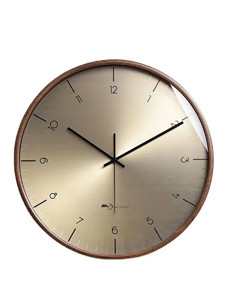 

Nordic Large Wall Clock Home Wood Mechanism Living Room Modern Luxury Watch Hanging Tables Silent Orologio Da Parete Decor SC455