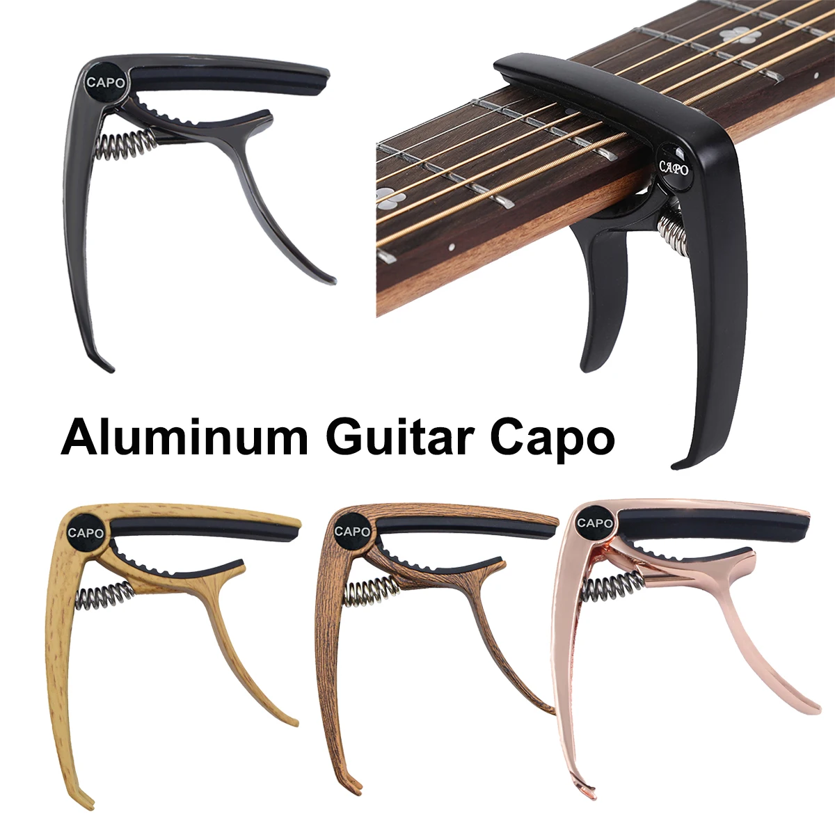 Miwayer Metal Capo for Acoustic/Electric Guitar – Trigger Style, Silicone Pad, Streamlined Design, Quick Key Change