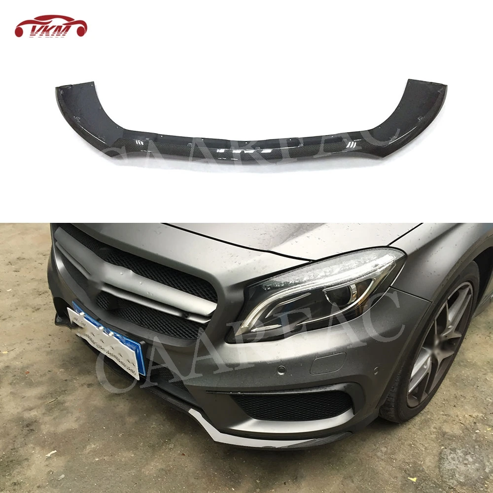 Kohlefaser-Frontspoilerlippe Stoßstangenschutzabdeckung für Mercedes Benz GLA X156 GLA45 2015-2018 FRP Karosserie-Kits Auto-Styling