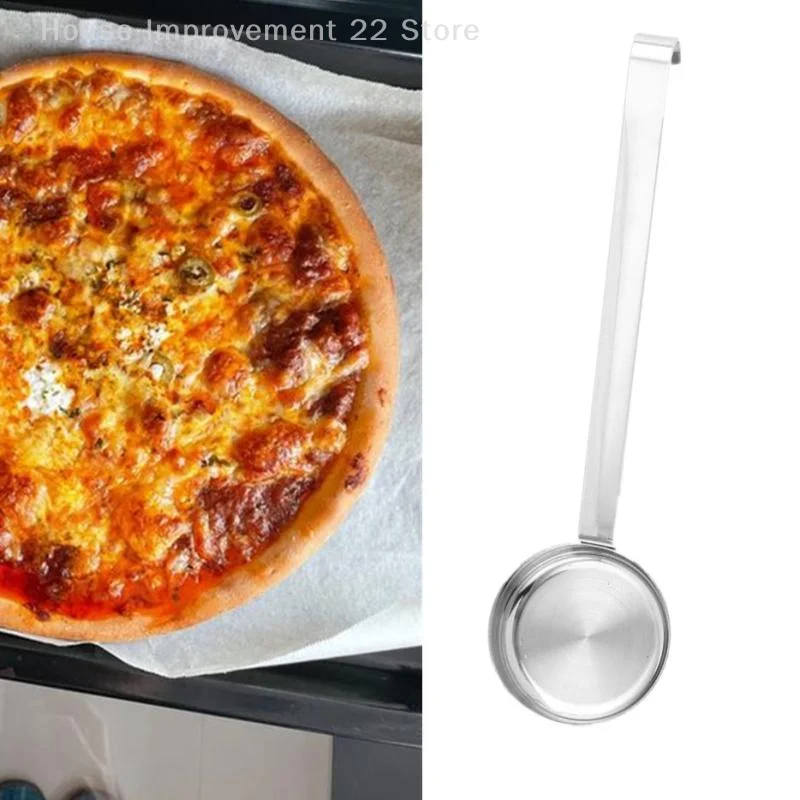Pizza Sauce Spoon Baking Measuring Scoop Tomato Cups With Handle Kitchen Ladle For Serving Spread Cream Tool Long Metal Soup