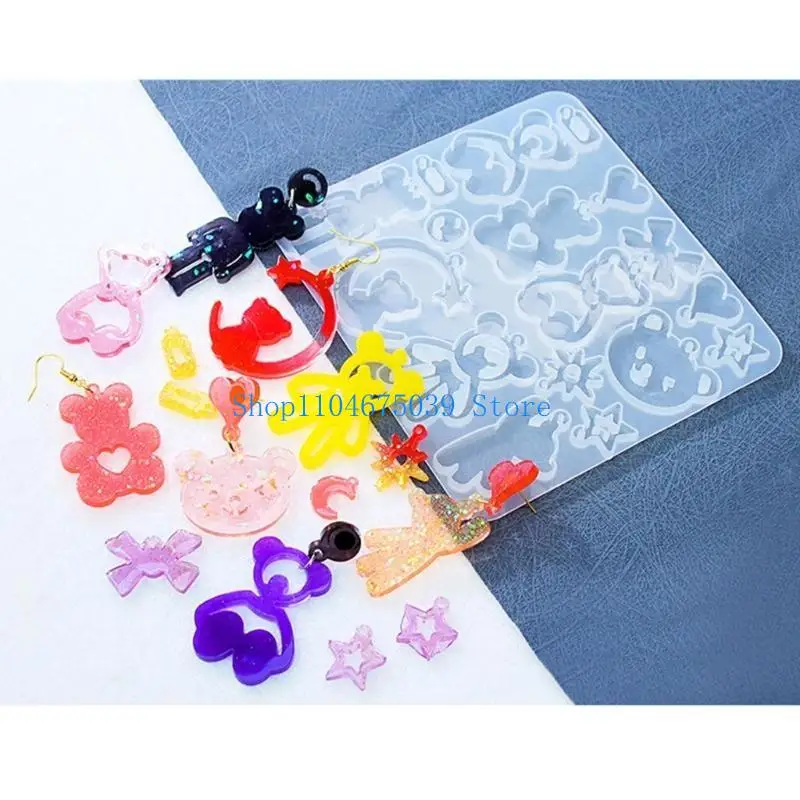 

5asd Irregular Earrings Pendant Silicone Mold Crystal Epoxy Casting Molds Resin Mould
