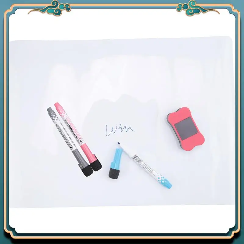 (新品)-冷蔵庫用磁気ドライイレースホワイトボードカレンダー、ペン3本と大きな消しゴム付き、メモ週間計画図面用