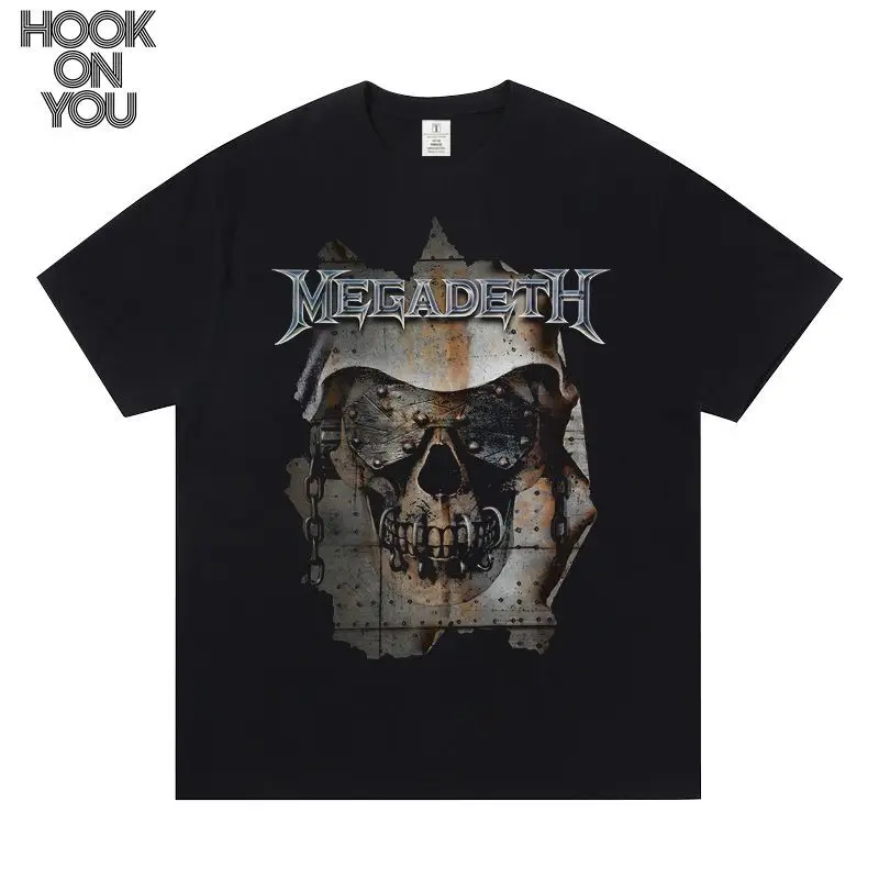 

Magedeath McGadys Heavy Metal Punk Rock T-Shirt Cotton Short Sleeve T-Shirt Music Men's and Women's Summer Loose Crew Neck