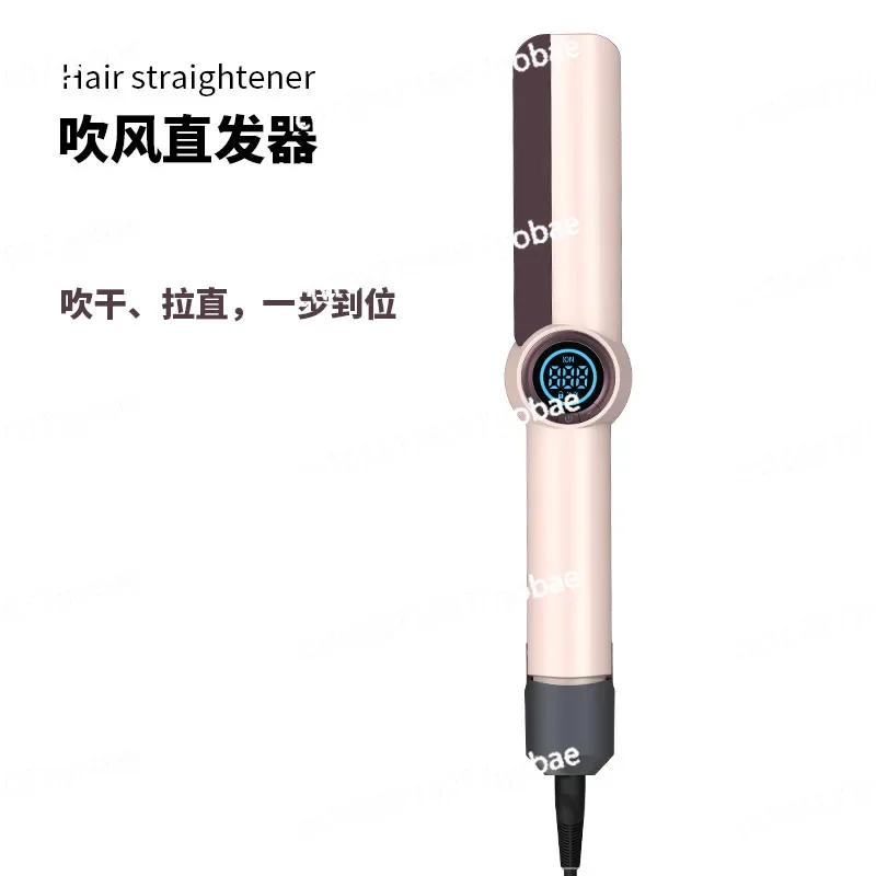 Negative Ion 2-in-1 Straight Roll Dual-purpose Hot Air Hair Straightener Curling Iron Straight Plate Clip Manufacturer Wholesale