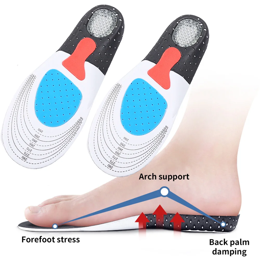 Cuttable Silicone Insoles For Shoes Sole Mesh Deodorant Breathable Cushion Running Insoles For Feet Man Women Orthopedic Insoles