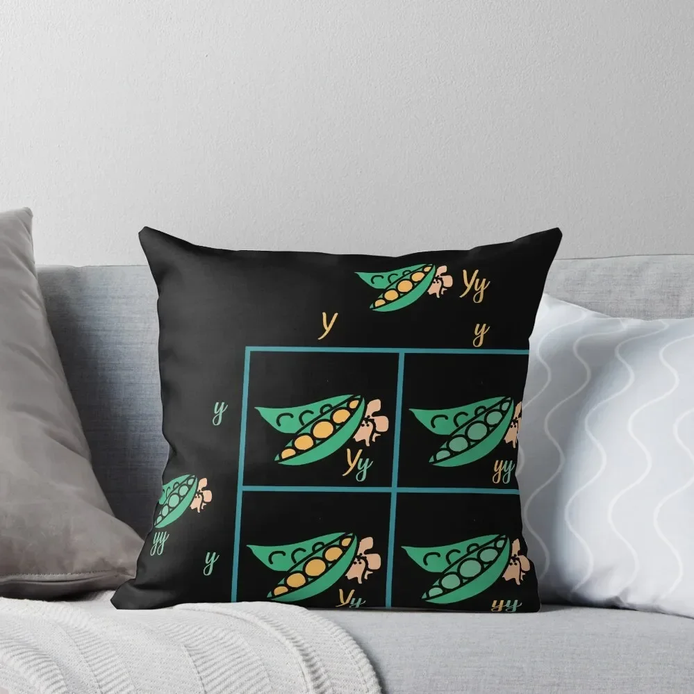 Mendel's law of Genetics Inheritance Biology Science Yellow Green Floral Pea Throw Pillow Christmas Throw Pillows Covers pillow