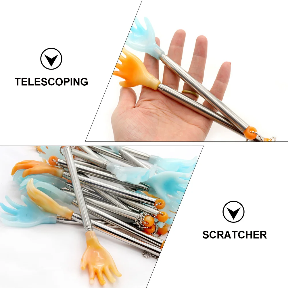 

3 шт., телескопические ручки для царапин для спины, длинный регулируемый для облегчения зуда тела, портативные инструменты для царапин для всех пользователей