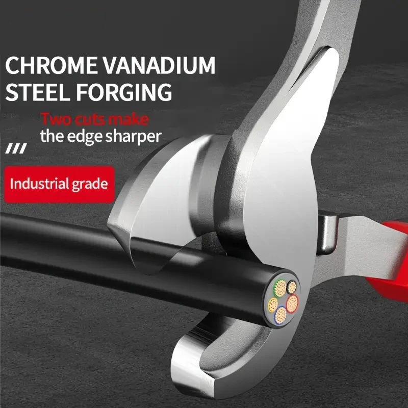 Kabelschneider, robuste Drahtschneidwerkzeugschere für Aluminium, Kupfer, Elektrodraht, Kommunikationskabelschneider – Detail 6