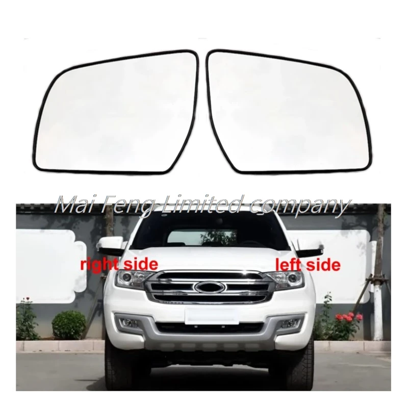 

For Ford Everest Ranger Low Configuration Replace Outer Rearview Side Mirrors Lens Door Wing Rear View Mirror Glass with Heating