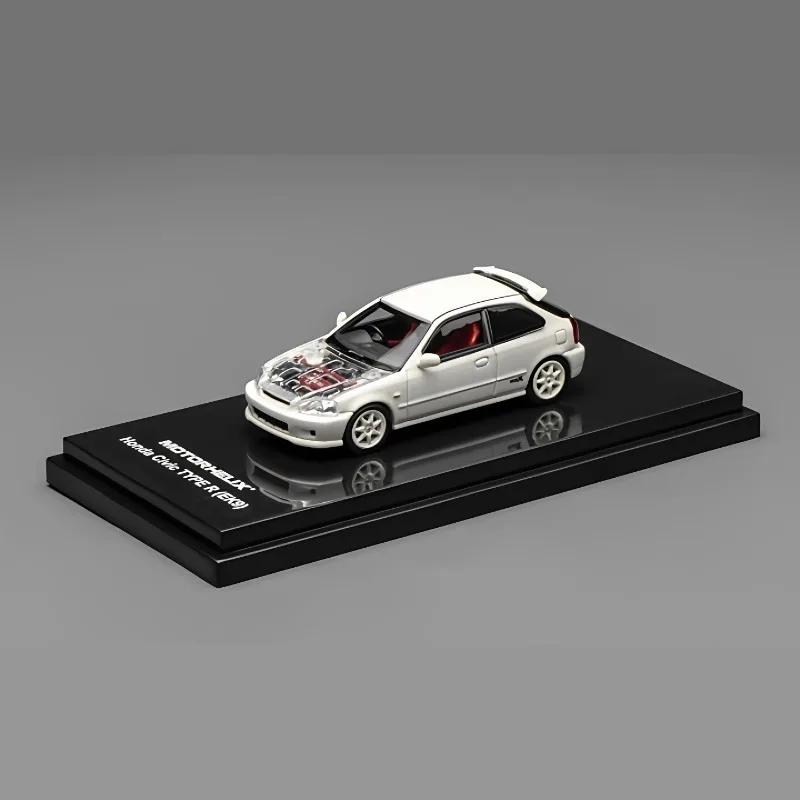 

Limited Edition 1:64 MH Honda Civic Type R (EK9) Opened cover, cast alloy model car, boy's toy, holiday gift.