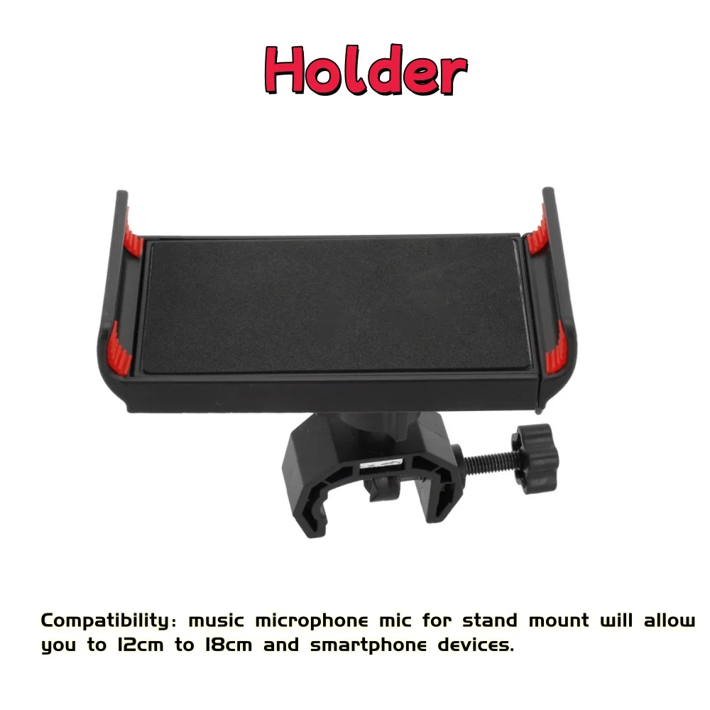 Adjustable Microphone Stand Mount Holder Clip For Tablet Cellphone Smartphone 12-18cm Music Recording Musical Parts Accessories