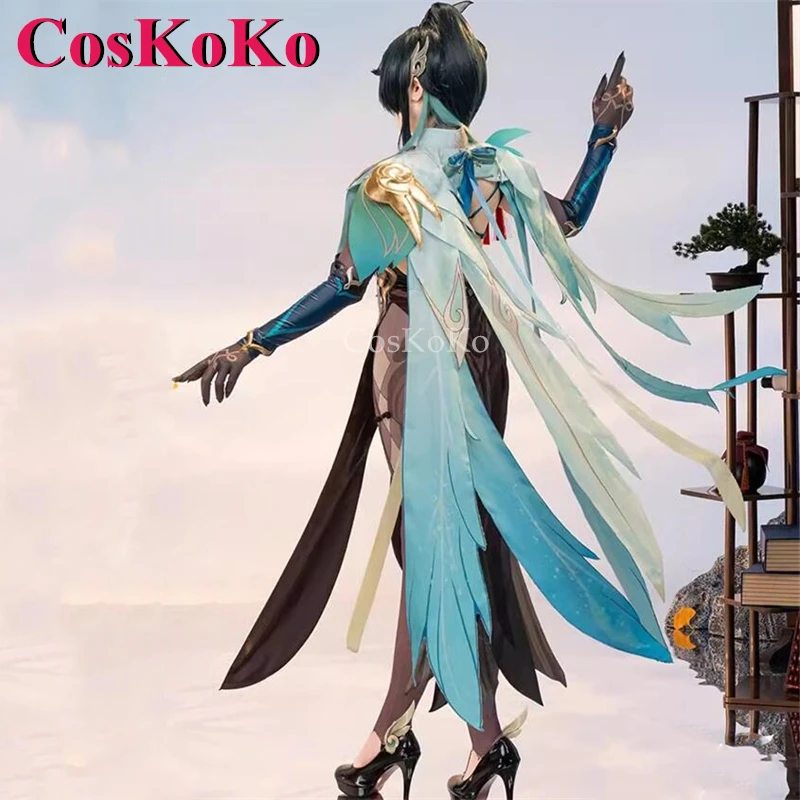 CosKoKo Xianyun/Cloud Retainer Cosplay Game Genshin Impact Costume Gorgeous Sweet Dress Halloween Party Role Play Clothing S-XL