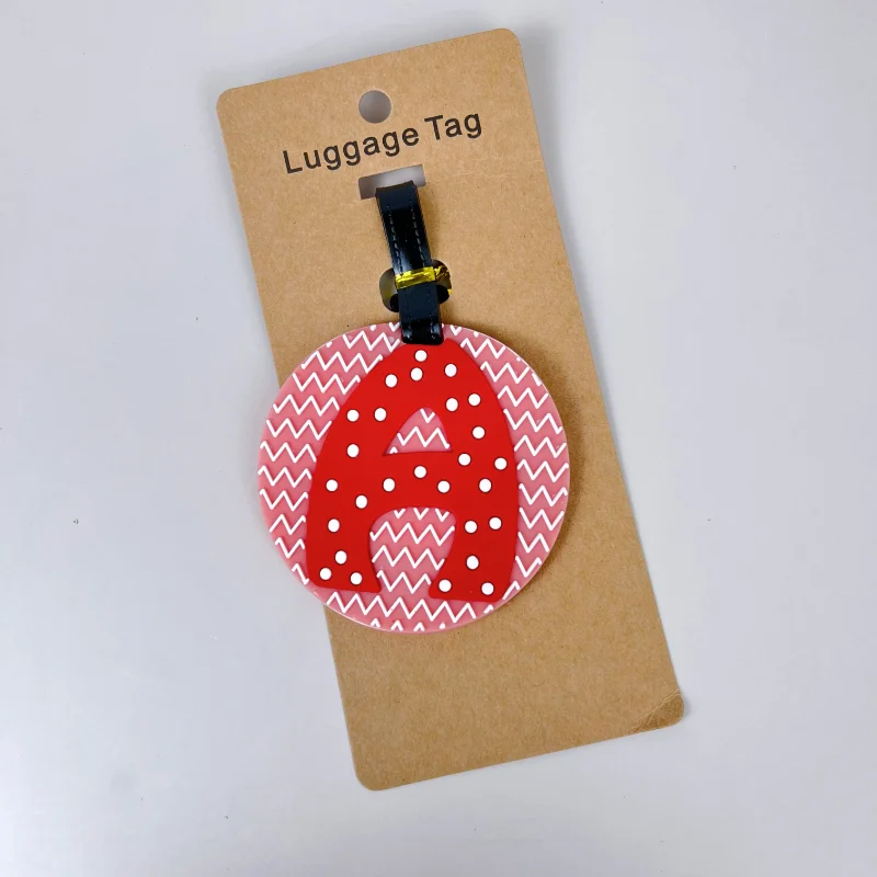 Cute 26 Letters Luggage Tag Travel Accessories Tag Silica Gel Suitcase ID Addres Holder Baggage Boarding Tag Portable Label