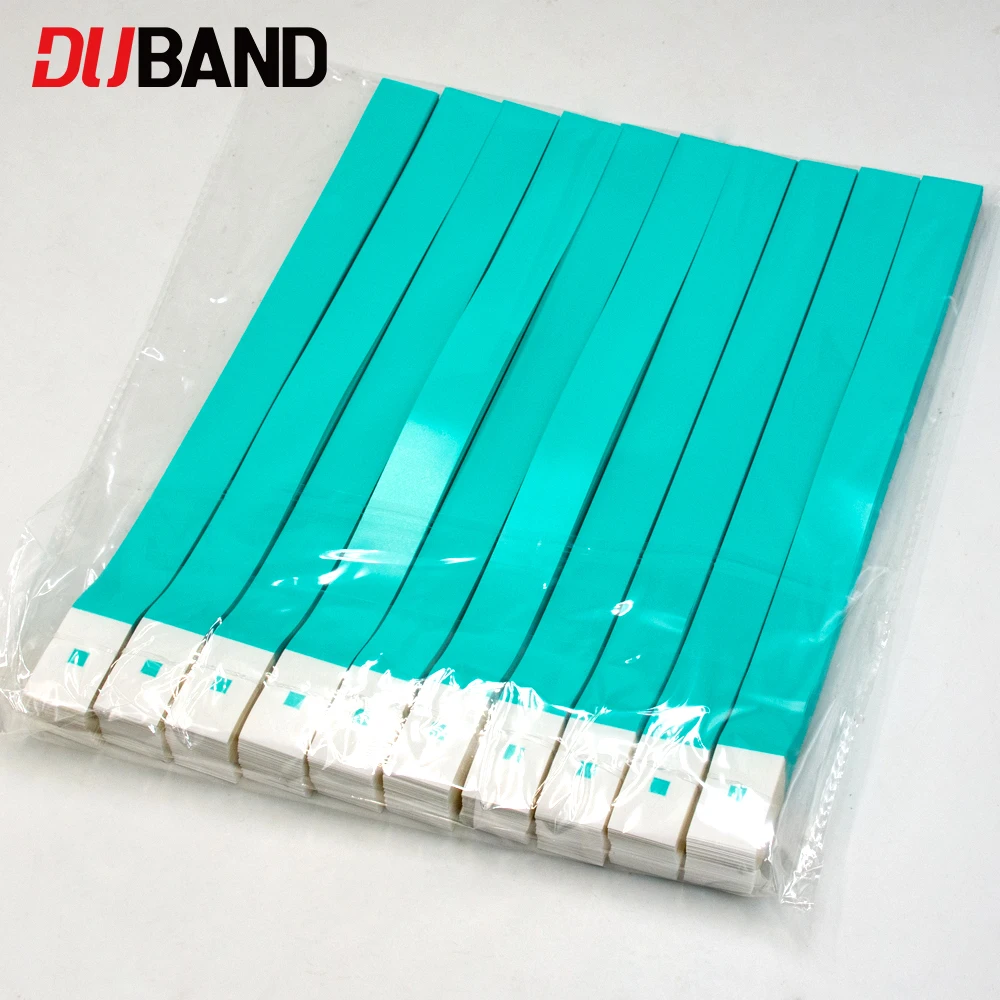 

Solid-Color Adhesive Synthetic Paper Event Bracelets, Waterproof And Tear-resistant, Ideal For Pool Parties, Nightclub Event