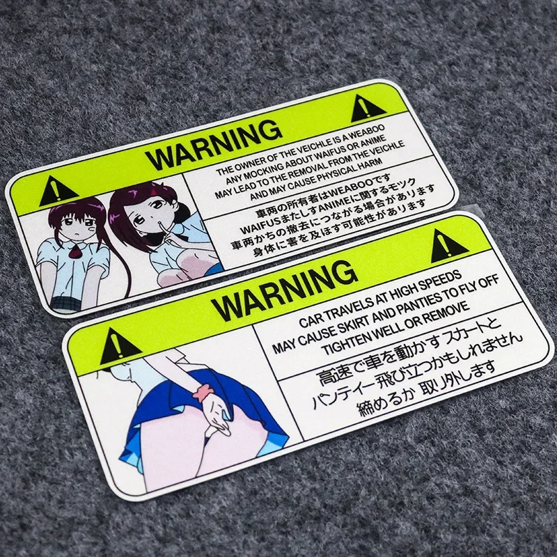 

JDM Car Sticker 15cm Anime Decal for Panties Warning Peek Slap Waterproof Vinyl Window Wall DIY Stickers Scratch-Proof Decor