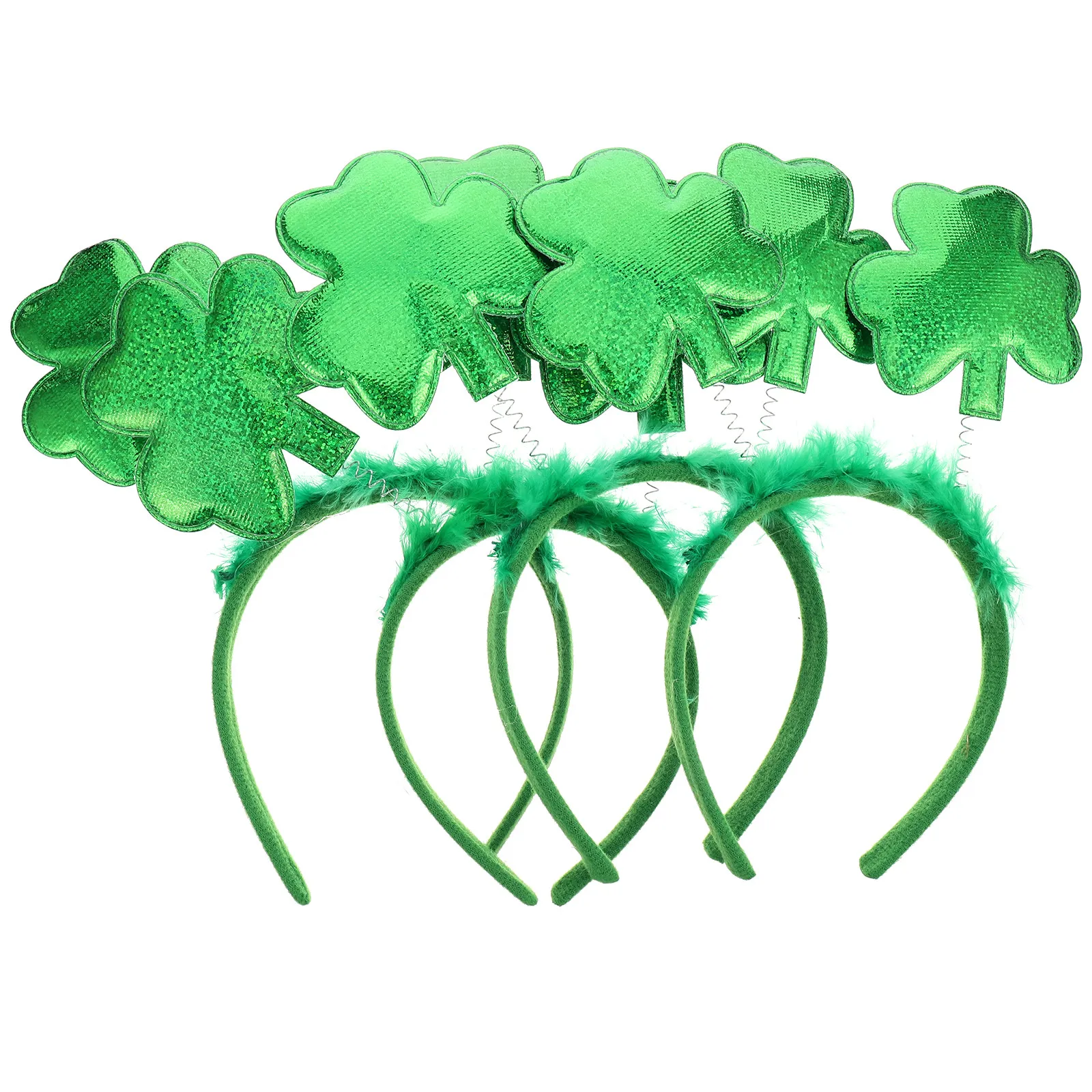 

Набор из 4 ободков для волос ко Дню Святого Патрика: зеленые ободки с клевером и бантом, праздничный реквизит для фотосессий, подарок для женщин и семейных торжеств