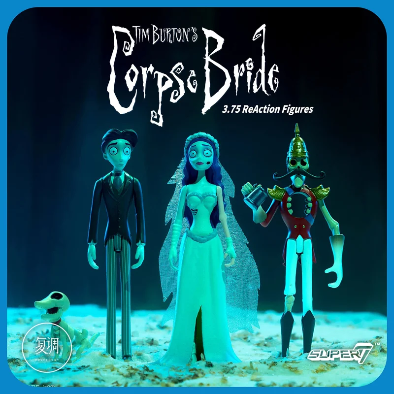 In Stock Super7 Corpse Bride Anime Figure Emily Dort General Action Figure Kawii Card Hanging Series 1 Figure Model Toy Gift