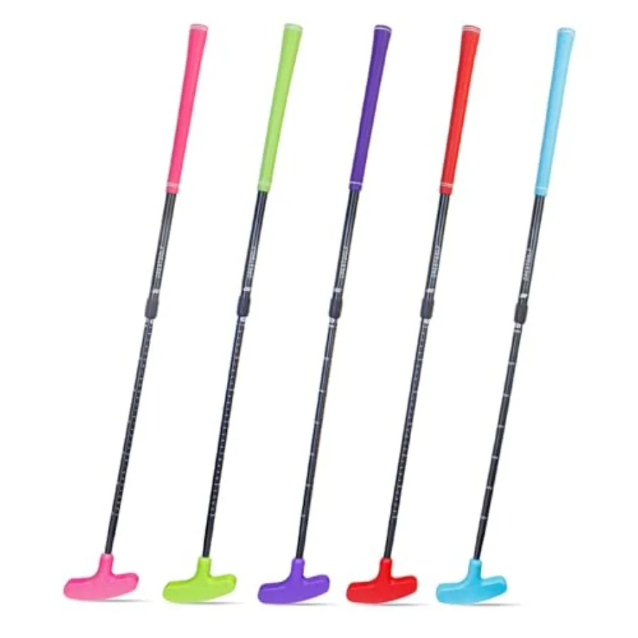 

5 Pack Two-Way Golf Putters for Men and Women: Adjustable Length, Lightweight Aluminum Alloy, Matte Black Finish, Precision-Bal