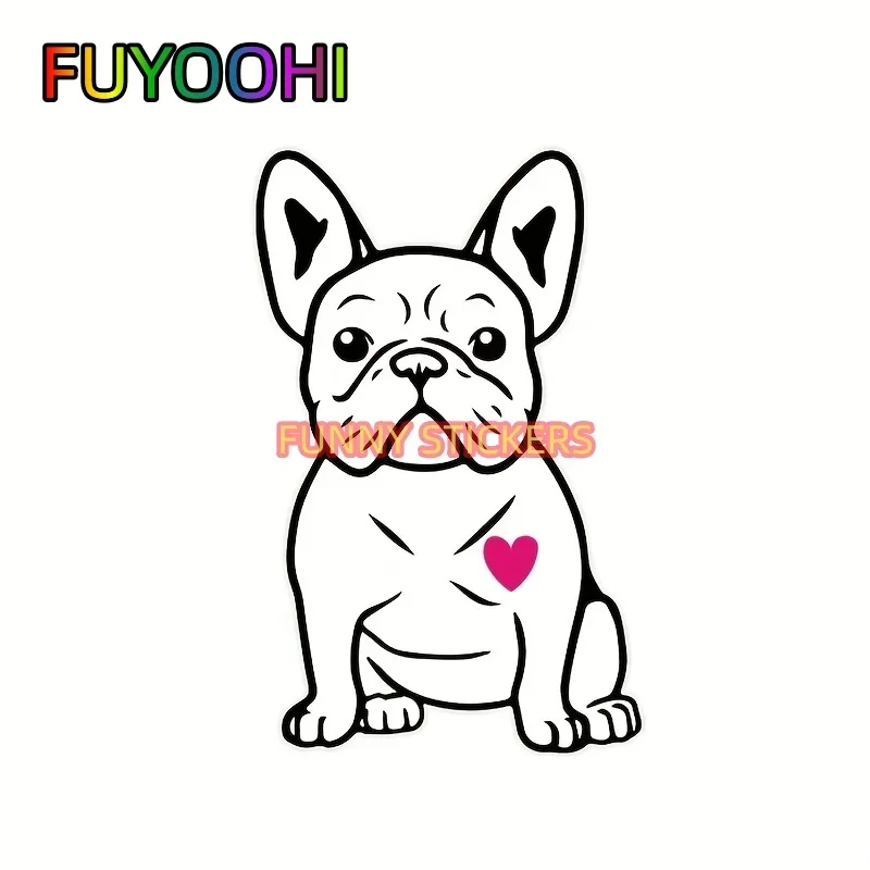 FUYOOHI Add Some Colorful Fun To Your Car, Laptop, Water Bottle, Or Wall With This Adorable French Bulldog Sticker